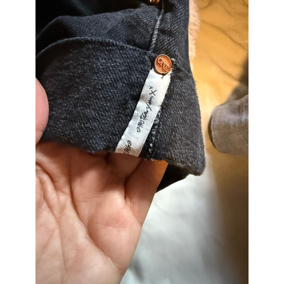 Preowned,OneTeaspoonStreetwalkersHighWaist80s, black denim jean shorts, size 26 - Picture 3 of 5